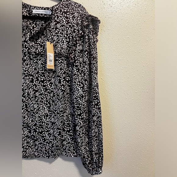 NWT Rebecca Minkoff Women’s “Selandra” Ruffled Hidden Button Floral Blouse M - Picture 3 of 8